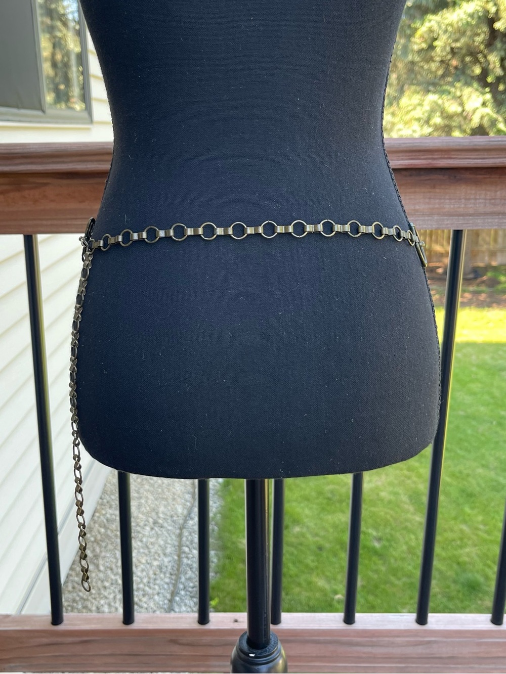 Butterfly Waist Belly Chain Link Belt 41 1/4 Statement Hippie Boho Antique Brass - Picture 3 of 7